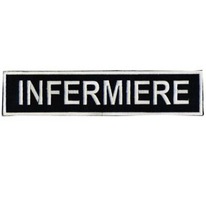 Listello ricamato bianco blu Infermiere