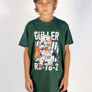 T-shirt “Guller ROBOT GUNDAM” verde bottiglia, regular fit, RAGAZZO/KID