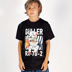 T-shirt “Guller ROBOT GUNDAM” nero, regular fit, RAGAZZO/KID