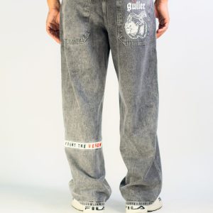 Baggy ” Guller ” FightTheVenom Jeans GrigioAcido/AcidGrey