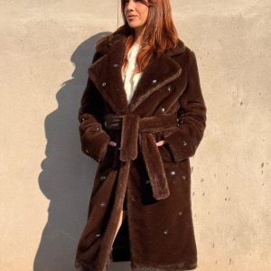 VICOLO Pelliccia Lunga c/cristalli