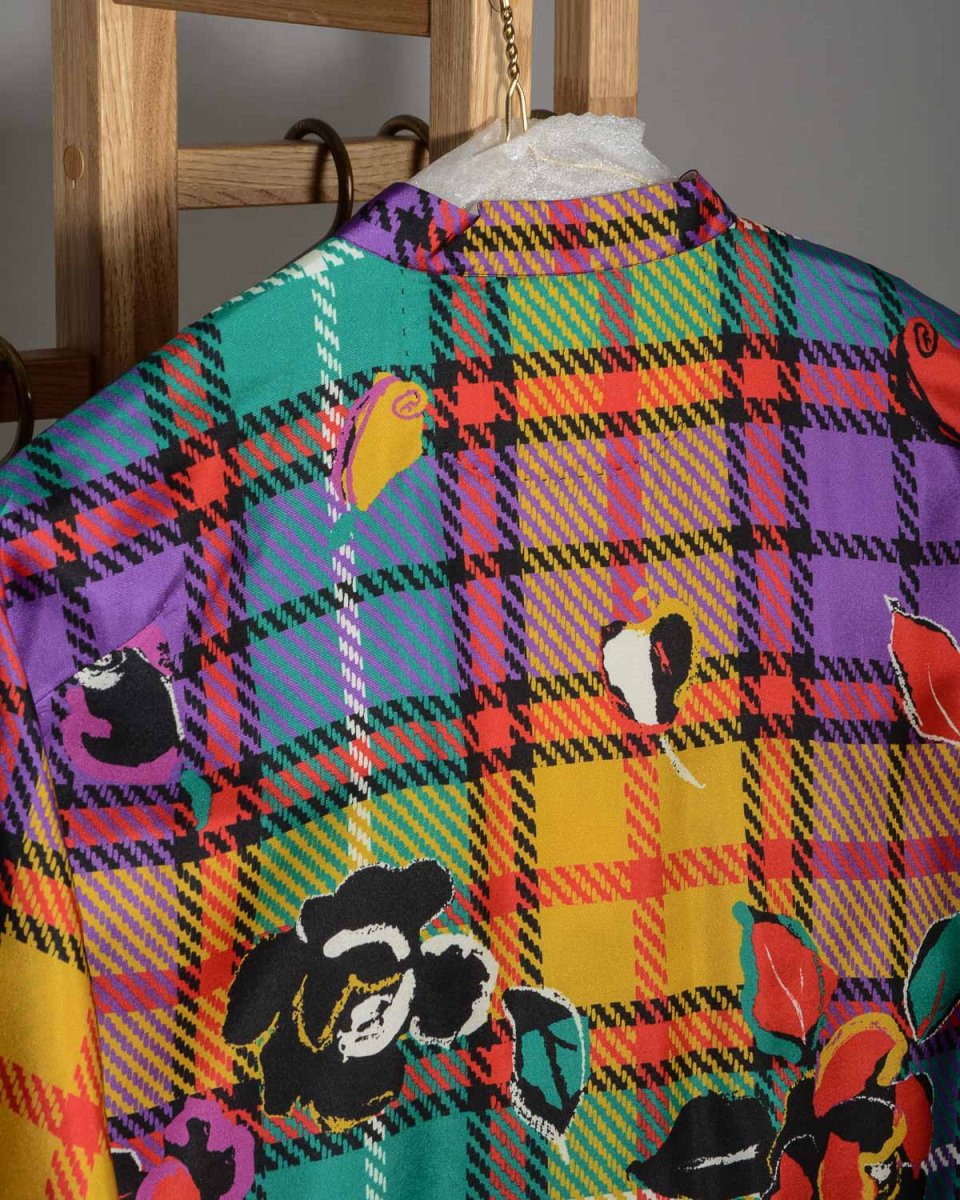 Camicia-Blusa donna Le Sarte Pettegole 100% seta fantasia floreale multicolor - immagine 7