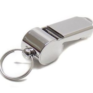 Fischietto metallo cromato piccolo per vigile urbano