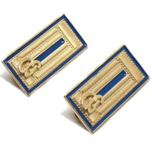 Mostrine GG in metallo grandi per guardie giurate