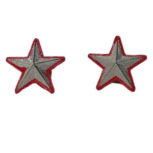 Stella grado argento bordata di rosso Ufficiali Carabinieri