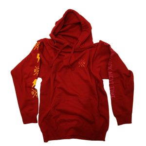 BLNT “Gradient” Felpa cappuccio Rosso Cranberry