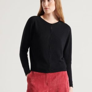Cardigan a rebecchina in misto cachemire