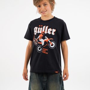 T-Shirt “Guller RadioCross” Japan style, nero, regular fit RAGAZZO/KID