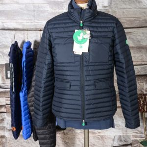 Field Jacket Uomo Save The Duck D3335M RECY6 GIUBBOTTO Blue Black
