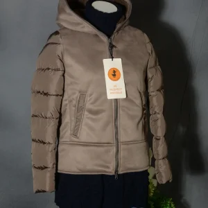 Giubbotto donna Save The Duck con cappuccio in ecopelle D3002W JONYY 00107