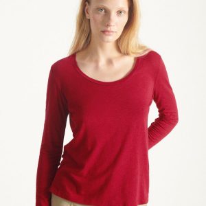 T-Shirt maniche lunghe collo U