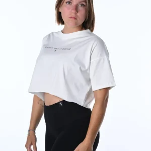 T-Shirt crop - "LUNGA VITA AI RIBELLI"