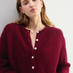 Cardigan  Girocollo Modello corto e bombato