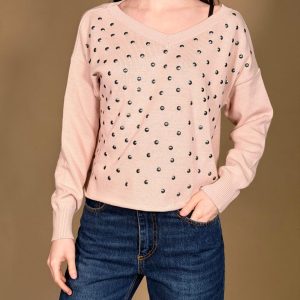 VICOLO Maglia borchie – più colori