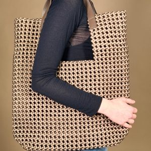 Borsa shopper intrecciata