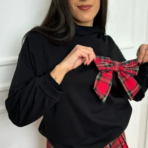 Felpa fiocco tartan Lokita LOK0015