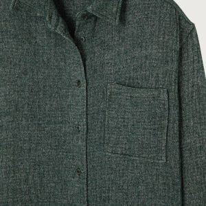 Giacca Camicia ampia a maniche lunghe in lana