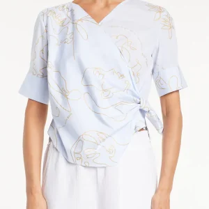 Alessia Santi Camicia Celeste