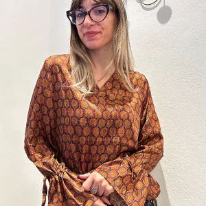 Anonyme Designers Blusa Fantasia Arancio