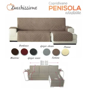 Zucchissime Copridivano 3 Posti con Penisola Adattabile