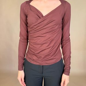 T-shirt incrociata scollo V – più colori