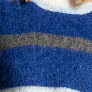 Gilet Mutirighe in lana Garzata