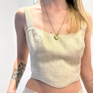 ECO Top Oro Scollo a Cuore