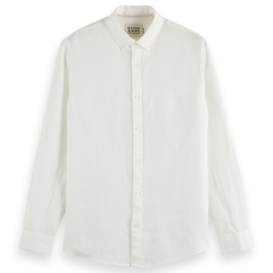 Camicia in lino a maniche lunghe button down