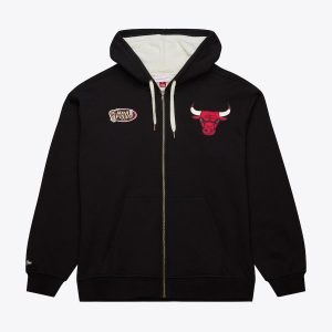 Felpa con cappuccio e zip intera Chicago Bulls Vintage Logo Playoff Win 2.0