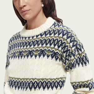 Maglione Fair Isle a trecce